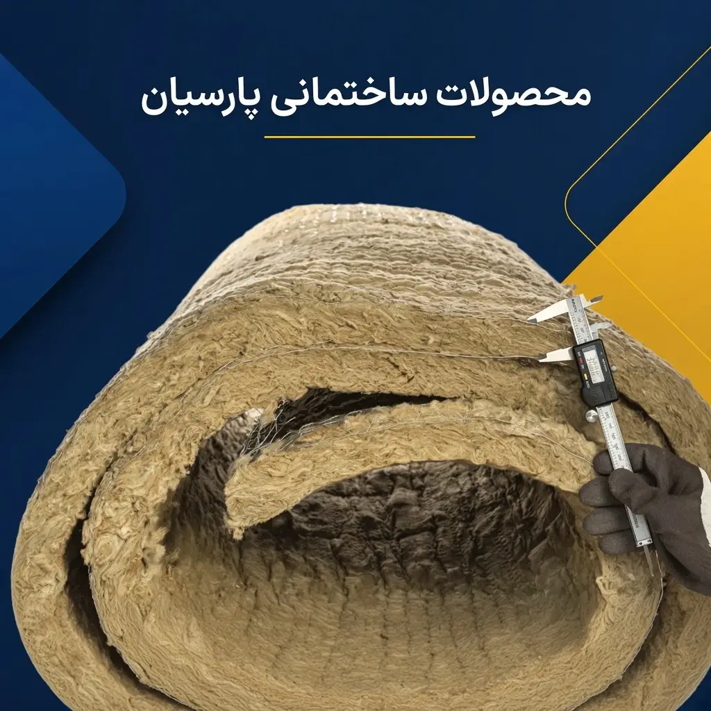 پشم سنگ 3 سانت توری دار  - تصویر 2